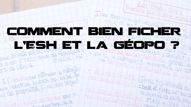 fiches en géopo et esh