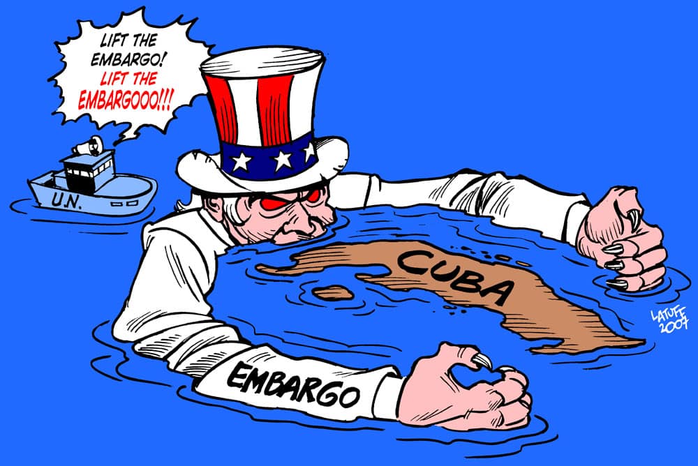 Combien de pays se sont prononcés en faveur de la levée de l'embargo américain vers Cuba lors de l'Assemblée Générale de l'ONU ?