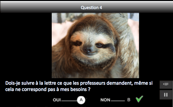 Dois-je suivre à la lettre ce que les professeurs demandent, même si cela ne correspond pas à mes besoins ?