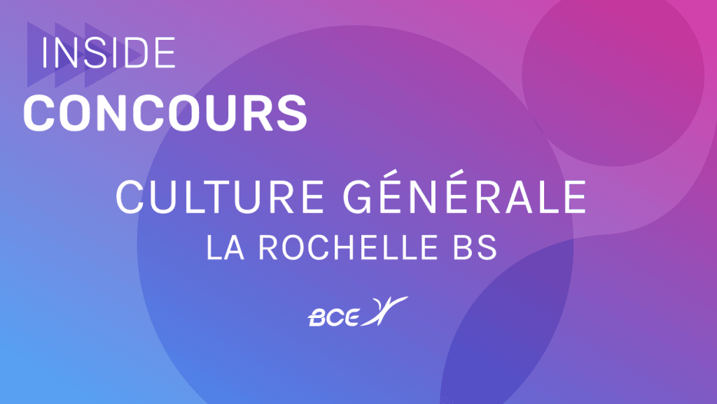 sujet culture générale Excelia 2021