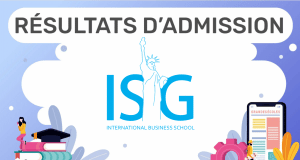 Résultats d'admission ISG 2021