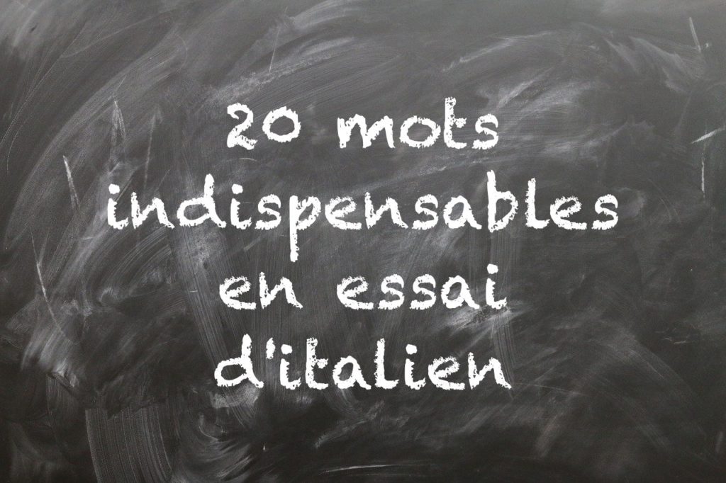 mots essai italien