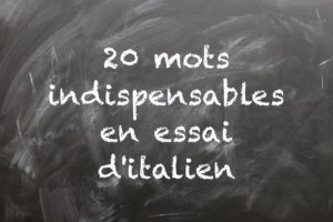 mots essai italien