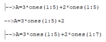 Quelle est la meilleure façon d'obtenir la matrice A=(5,5,5,5,5) ?
