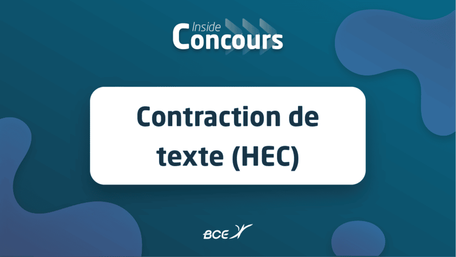 contraction texte hec sujet