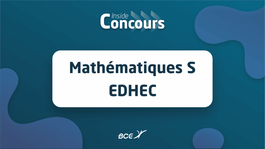 sujet maths EDHEC ECS 2022