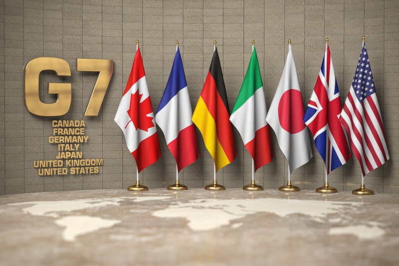 Où avait lieu la réunion du G7 cette semaine ? 