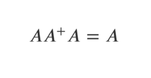 pseudo-inverse