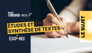 sujet synthèse ESCP 2024