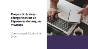 Image article report épreuve langues vivantes BEL